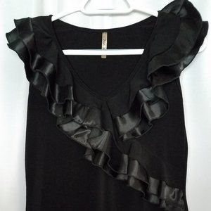 Dressy black sleeveless top